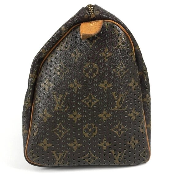LOUIS VUITTON M95181 MonogramPerfo Speedy30 Tote Bag Hand Bag Green/Brown - Picture 6 of 16